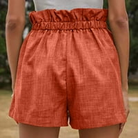 Ženske kratke hlače Ljeto Plus veličina modne pune boje casual široke noge čipke labave hlače s visokim