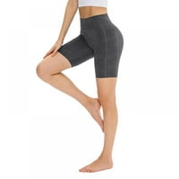 Ženske kratke hlače visokog struka sa džepovima Tummy Control Fitness Atletic Workout Tržišta