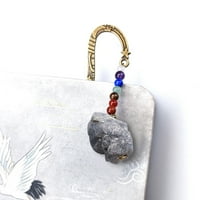 PHONESOAAP retro metala Bookmark, Star Sun and Moon Bookmark, sedam kamena kamenih perlica i privjesak
