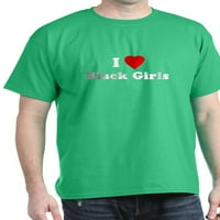 Cafepress - Volim [Heart] crne djevojke tamna majica - pamučna majica