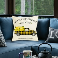 Rovga Početna Dekorativni jastuk pokriva ljetni limunski jastuk za rukav digitalni tisak Četiri jastučna