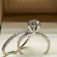 Mnjin vodeni prsten bijeli circon prsten par prsten modni par dijamantni prsten za žene prijedlog braka