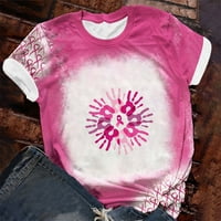 Fanxing Ženska majica Oktobarska podrška za podizanje raka dojke Nosite ružičastu vrpcu Top bluza S,