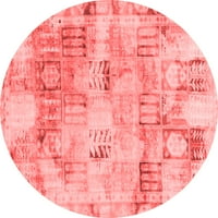 Ahgly Stroj firme prati u zatvorenom okruglom okrugle apstraktne crvene moderne prostirke, 4 '
