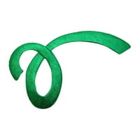 Green Loop String Swirl Swirl Oblik dizajn vezeno željezo na Applique
