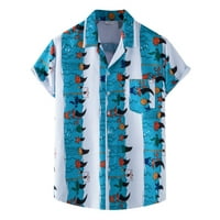Rovga majice Muška ljetna modna casual havajska plaža Plaža Kratka rukava Summer Odeća za muškarce Srednja