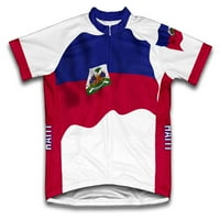 Haiti zastava za biciklizam kratkih rukava za muškarce - veličina XL