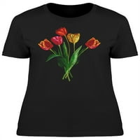Crvena i žuta tulipana majica Žene -Image by Shutterstock, ženska XX-velika
