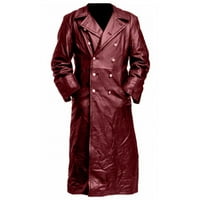 Zunfeo kožna jakna za muškarce - zip-up solid slim fit classic s dugim rukavima pukovnik casual fau