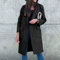Riforla Žene Ležerne prilike tanka dugačka jakna kaput dugi rukavac dugi rukav niz džep na kaputima