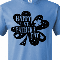 Inktastičan dan St. Patrickov dan Shamrock Silueete u crnom majicu