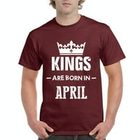 Normalno je dosadno - muške majice kratki rukav, do muškaraca veličine 5xl - rođendan poklon kraljevi rođeni su u aprilu