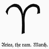 Zodijak: Ovan. Nzodiacalni simbol Ovna, RAM-a. Poster Print by