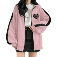 Pimfylm ženska jakna modne labave zimske jakne za žene ružičaste xl
