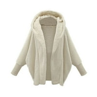 Floleo Jaknski kaput za žensko čišćenje pada modna ženska topla FAU kaput jakna zimska čvrstoća s kapuljačom