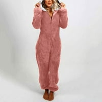 Olyvenn popust Ženski kombinezon Pajamas Comfy toplo zimske proljeće Trendy Colorful Plush Rompe Sleepwbear