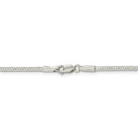 Sterling srebrni okrugli zmijski lanac ogrlica Privjesak šarm Fini nakit Idealni pokloni za žene Poklon