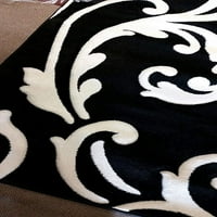 Moderna suvremena tepih crno-bijeli dizajn