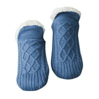 Unutarnje podne tamne čarape, tkane i baršunaste čarape za unutrašnje čarape, toplotne papuče Čarape