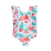 TODDLER kupaći kostimi za djevojke Ljetne ruffles lubenice za plažu Onesie Bikini kupaći kostimi