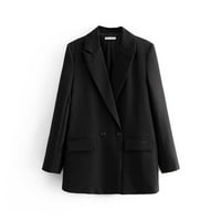Smihono ponude ženske modne casual proljeće Ljeto u boji dugih rukava Blazer zimski pad blazer za žene trendi crne 6