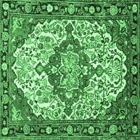 Ahgly Company Indoreni pravokutnik Medaljon Smaragd zelene tradicionalne prostirke, 7 '10'