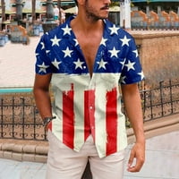 Ljetni trendi čišćenje muški košulje Nova američka dnevna majica kratkih rukava od tiskane muške ležerne