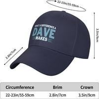 Kakva razlika Dave čini poklopac za muškarce žene dave šešir hat bejzbol kape kamion šešir tata šešir