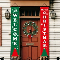 Jiaroswwei set visećim vratima Baneri Kućni ukrasi za ukrase za božićnu zabavu