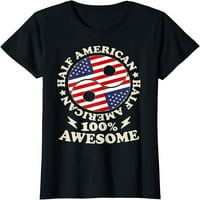 Amerika na pola američke američke majice žene