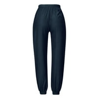 Tking Fashion ženske hlače Ležerne prilike Sportske džepove Loose hlače Dame Labave hlače za žene