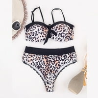 Ponude Ženski bikini kupaći kostim Leopard Print Beachwarppy Bathppy Obrisi za kupanje Ljetni modni