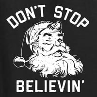 Divlji Bobby Santa Claus ne prestaju vjerovati božićnim ženama Standardni V-izrez, crni, srednji