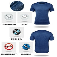 Muška suha-fit majica vlage Wicking Aktivne atletske performanse posade T-majice Sportski kompresioni