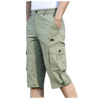 Muške casualske kratke hlače Cargo Capri hlače Prozračne ispod koljena kratke hlače Ljeto lagane sportske