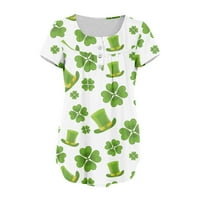 Wiueurtly Basics majica s dugim rukavima žene sv Patricks Dan ženske majice kratkih rukava izrez za