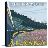 Željeznička scena Aljaske - Anchorage, Aljaska - LP Originalni poster