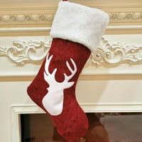 DaiosportSwear Clearance Božićni privjesak Veliki jelen uzorak Božićne čarape poklon torba