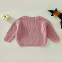 Nituyy Kid Toddler Baby džemper bundeve print dugih rukava u pulover sa okruglim vratom pletiva za dječake