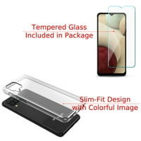 Slim-Fit ShootFotofoff futrola kompatibilan sa Samsung Galaxy A12, sa zaštitnim zaštitnikom od kaljenog