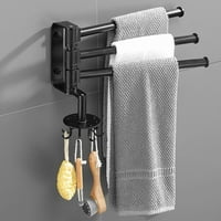 Početna rotirajuća ručnika bar stalak za kupaonicu tuš kabina okretni aluminijski ručnik držač sa kukama