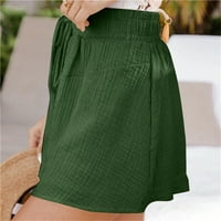 FSQJGQ Ženske kratke hlače Meke niske kratke hlače Žene Ležerne prilike ljetni elastični struk COMFY