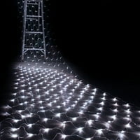 EFAVORMART 20ft 10ft Twinkle u noćnim LED lampicama za pozadine za vjenčane zabave Događaji Center Stubovi Dekoracija - Bijela