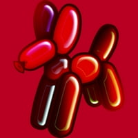 Balonska životinja - pas muški crveni heather grafički tee - Dizajn ljudi m