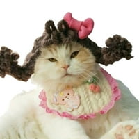 Podesiva zavojna haljina za kućne ljubimce - slatka mačka Štenad proljeće Ljeto CAT PAW cvjetna sitnica