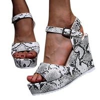 Daznico papuče za žene Ljeto Ženske klinove otvorene cipele na plaži Rimljene papuče sandale bijele