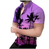 Havajska majica za muškarce čišćenje muške havajske havajske havajske odjeće ljetni boho majica pokloni