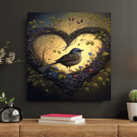 LoveBird Serenade - ptice ljubavne platnene zidne umjetnosti