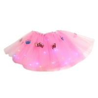 Sdjma dječja suknja sa laganom suknjem od leptira, pettiskirt, LED lagana suknja, suknja za zabavu