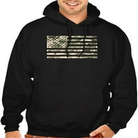 Digitalni camo američki zastava Muški džemper za crnu pulover X-Veliki crni